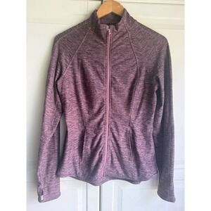 Yogalicious Lux Womens Large Purple Space Dye‎ Full Zip Athletic Jacket